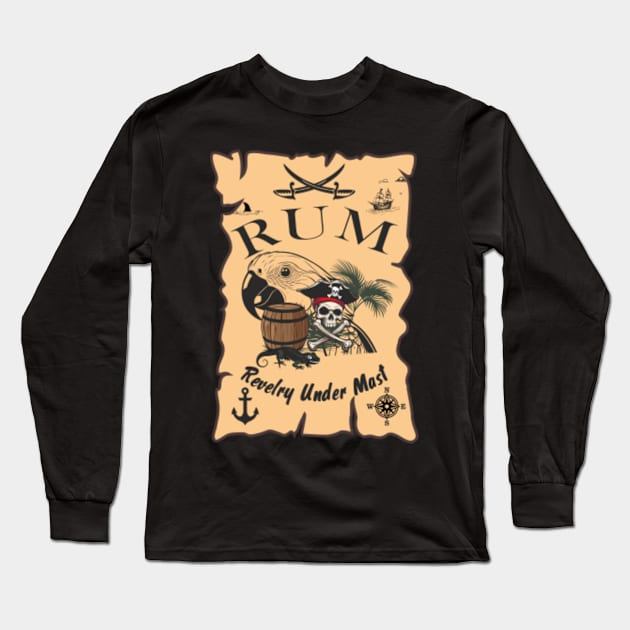 RUM - Revelry Under Mast Long Sleeve T-Shirt by aceofspace